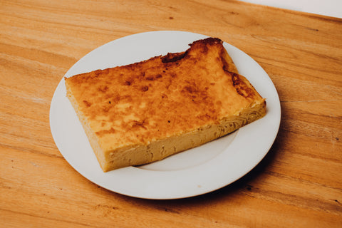 Tamal de elote en leche condensada