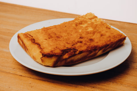 Tamal de elote en leche condensada