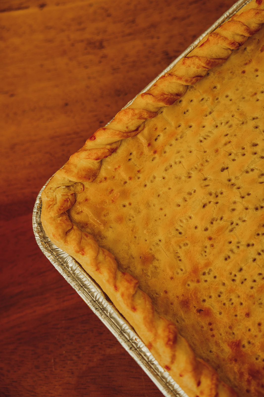 Pastel de pollo en crema de hongos