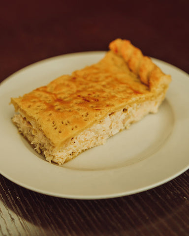 Pastel de pollo en crema de hongos